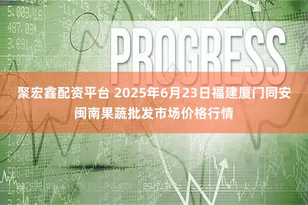 聚宏鑫配资平台 2025年6月23日福建厦门同安闽南果蔬批发市场价格行情