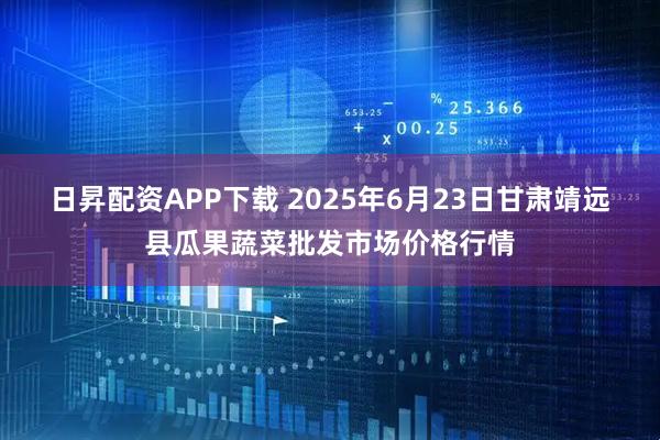 日昇配资APP下载 2025年6月23日甘肃靖远县瓜果蔬菜批发市场价格行情
